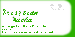 krisztian mucha business card